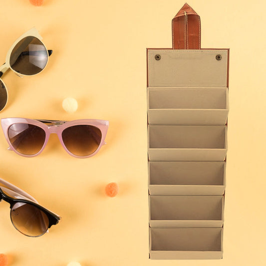 5 Slots Sunglasses Organizer Box, Glass Holder Box, spectacle case of sunglasses, Specs case, Foldable Travel Glasses Case Storage (1 Pc) (X855)