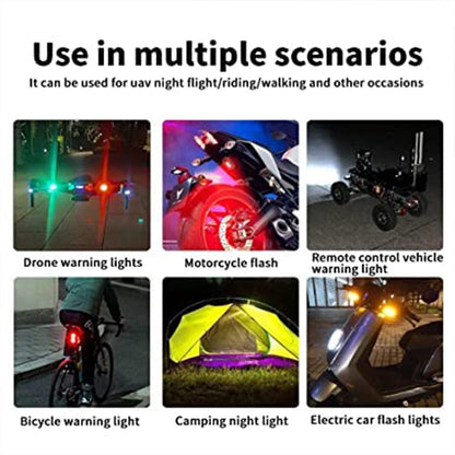 Mini LED Strobe Lights, Waterproof Lights, Lightweight RGB LED Lights Drone Strobe Lights Veicle Anti-Collision(X401)