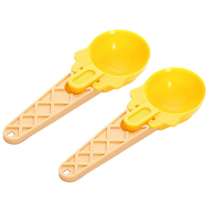 Ice Cream Spoons 2pcs Plastic Cupcake Spoons Aps Fruit Ball Player (2 Pc)