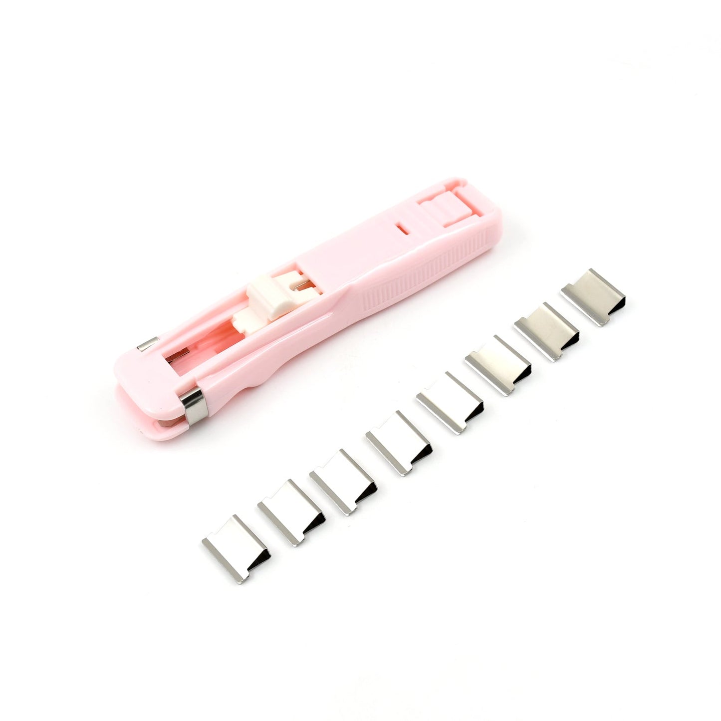 Portable Paper Clamp With 8 Pcs Clip Dispenser Handheld Paper Fast Clam (1 Set) (X510)