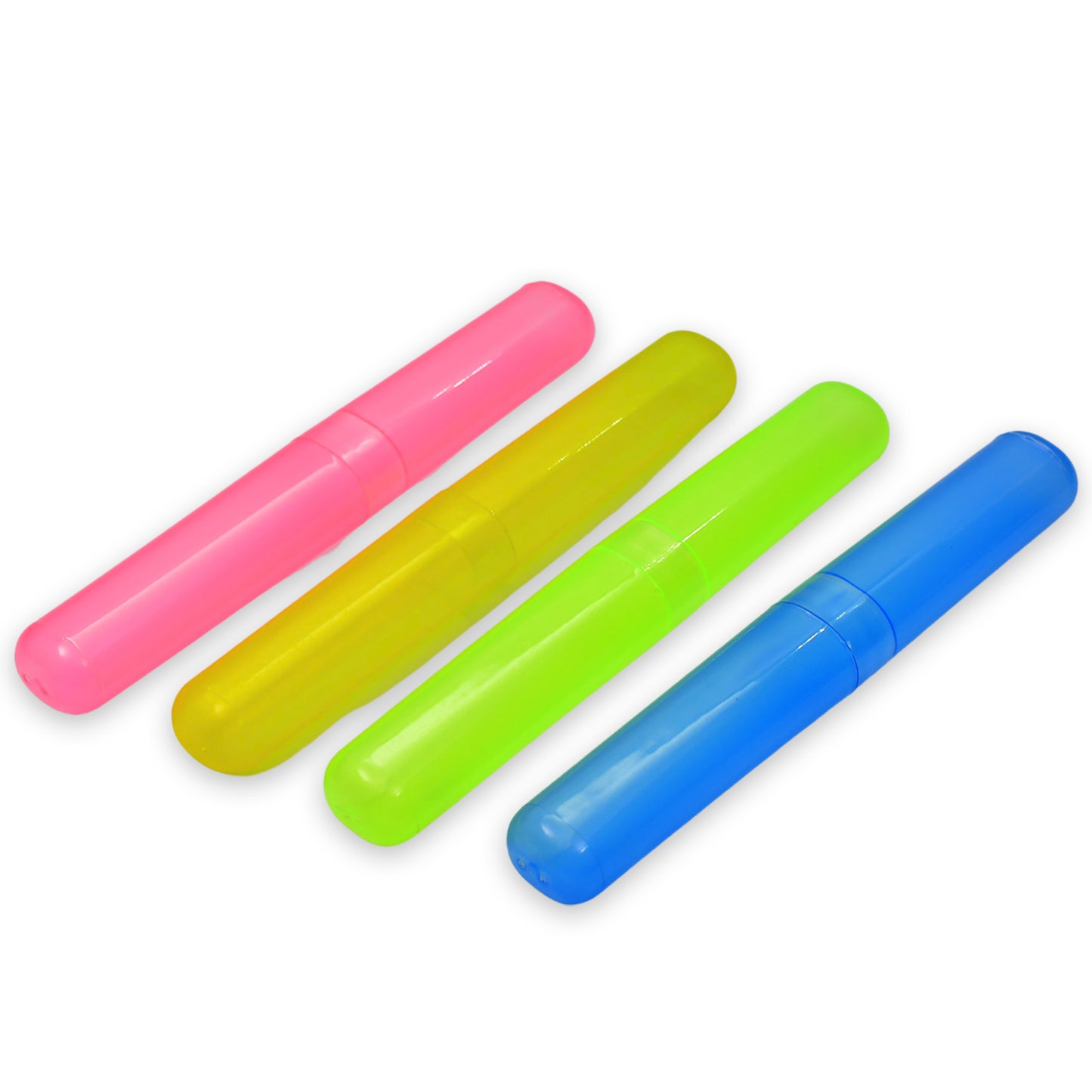 4pc Plastic Toothbrush Cover Anti Bacterial Toothbrush Container- Tooth Brush Travel Covers Case Holder Cases (X1036)