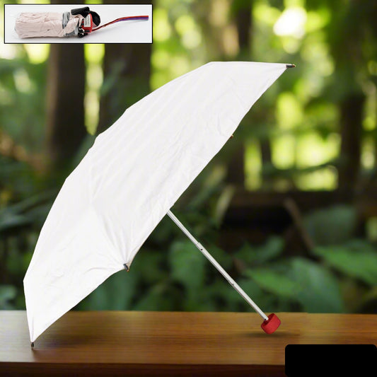 3-fold Sun  Rain Protective Solid Foldable Umbrella (1 Pc)