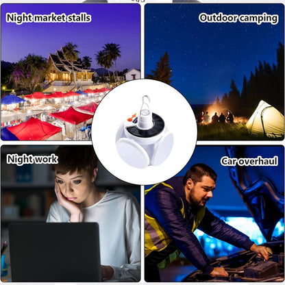 Solar Multi-Functional Emergency LED Light Bulb with USB Charging, (X435)