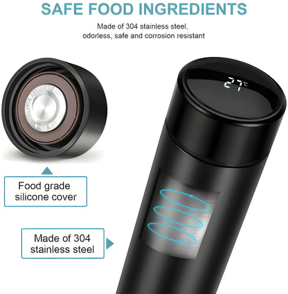 Smart Vacuum Insulated Water Bottle with LED Temperature Display (1 Pc / Multicolor) (X07)