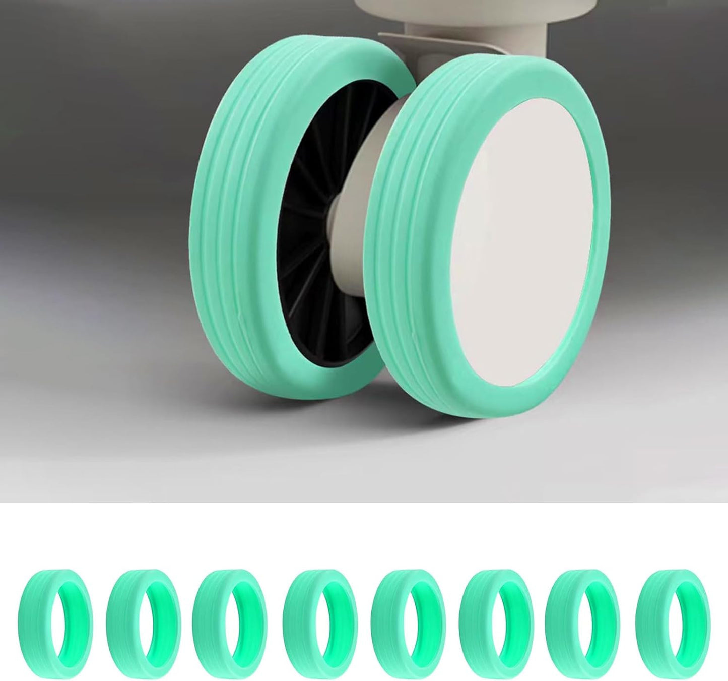 Silicone Trolley Wheel Cover for Chair, Suit case, Table (PACK OF 8 PCS) ((C7)-5-X177)