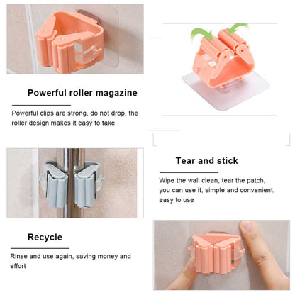 MKK+53-Magic Sticker Series Self Adhesive Mop and Broom Holder