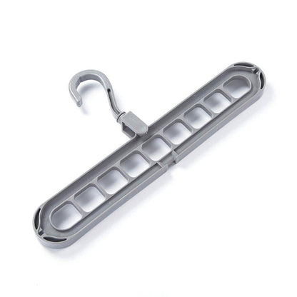9 Hole Plastic Hanger Hanging hook Indoor Wardrobe Clothes Organization (X352)