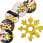 Durable & Portable 18 in 1 Snowflake Multi-Tool, Snowflake Bottle Opener Flat Phillips Screwdriver Kit Wrench