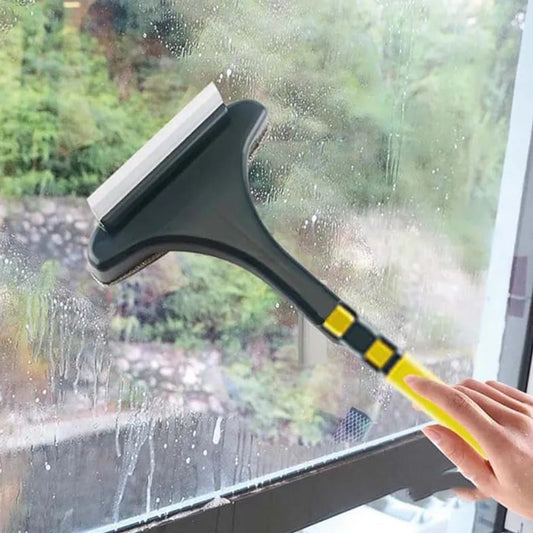 Brush 2 in 1 Mesh Cleaning Brush & Wiper with Extended Handle Window Cleaning Brush Net Cleaner,Magic Window Cleaner Brush, Window Mesh Cleaner (1 Pc) (X1044)