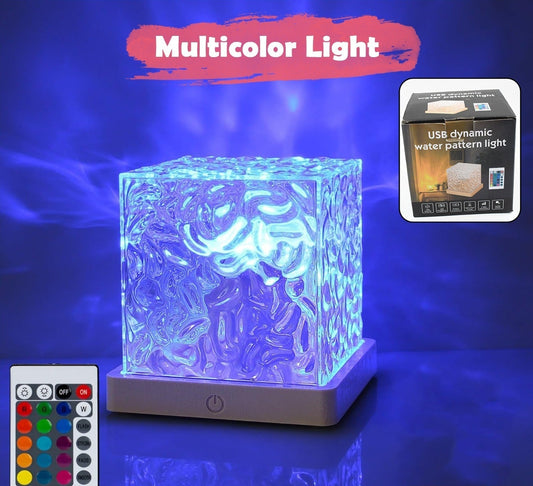 Dynamic Rotating Water Ripple Night Lamp With Remote