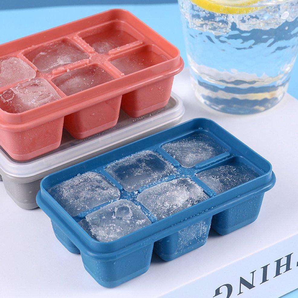 6 Grid Silicone Ice Tray used in all kinds of places like household kitchens for making ice from water and various things and all. (X1002)