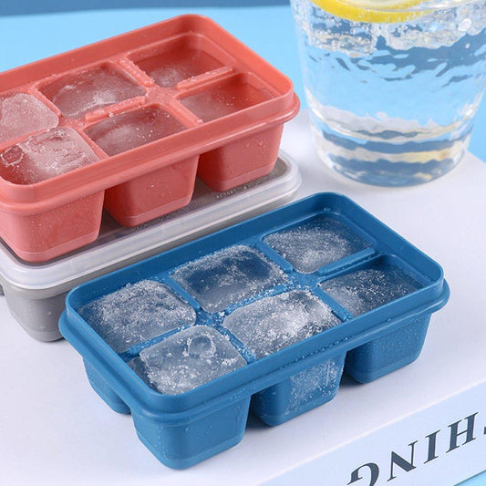 6 Grid Silicone Ice Tray used in all kinds of places like household kitchens for making ice from water and various things and all. (X1002)