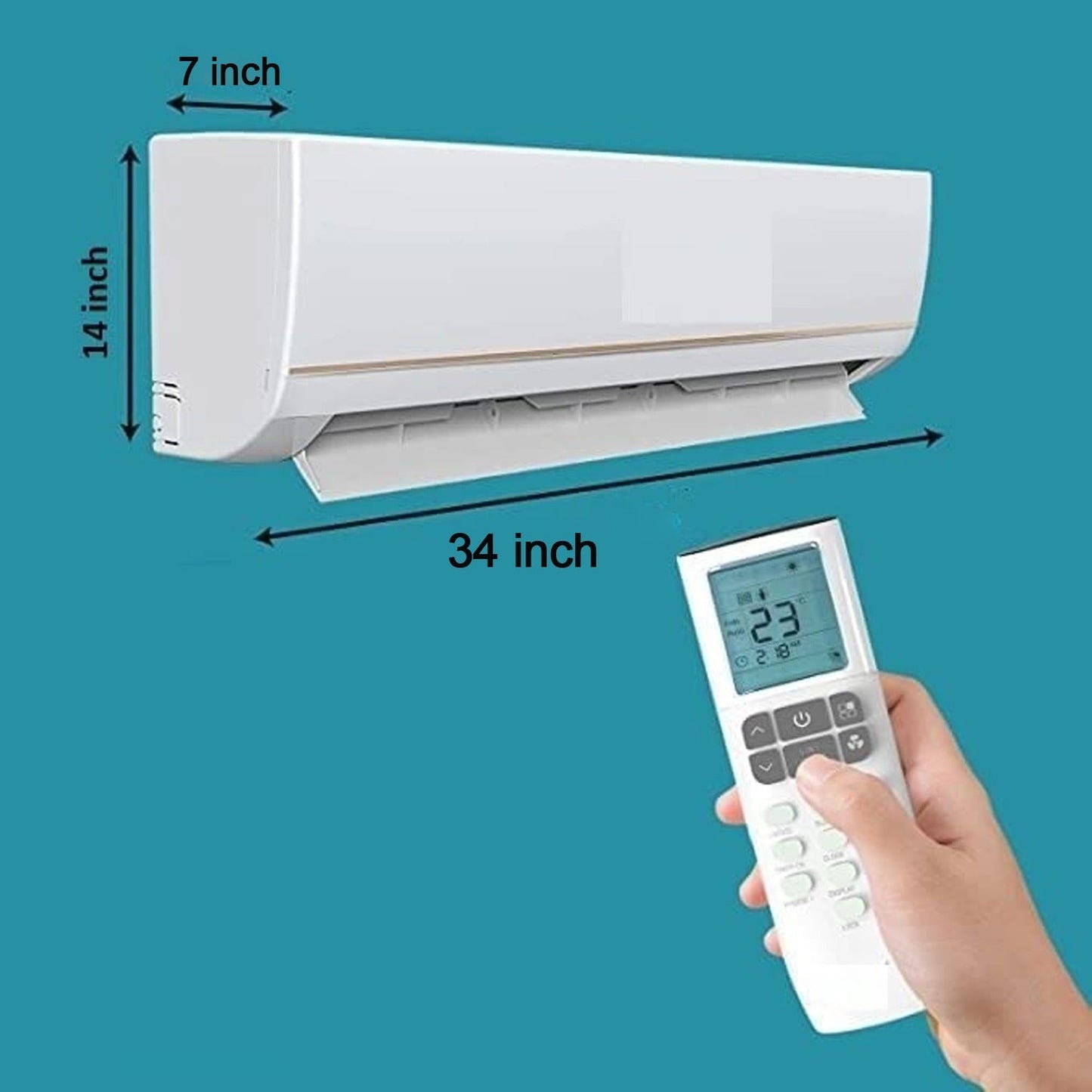 Ac Cover Air Conditioning Dust Cover Folding Designer Ac Cover For Indoor Split Cove (1 Pc) (ac curtain) (X354)