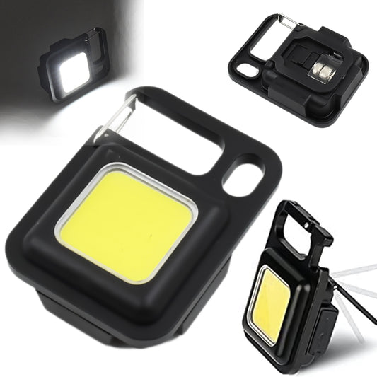 Led Battery Operated Keychain Flashlight Small Work Light Withfolding Bracket Bottle Opener For Camping Hiking Emergency (1 Pc) (X1027)