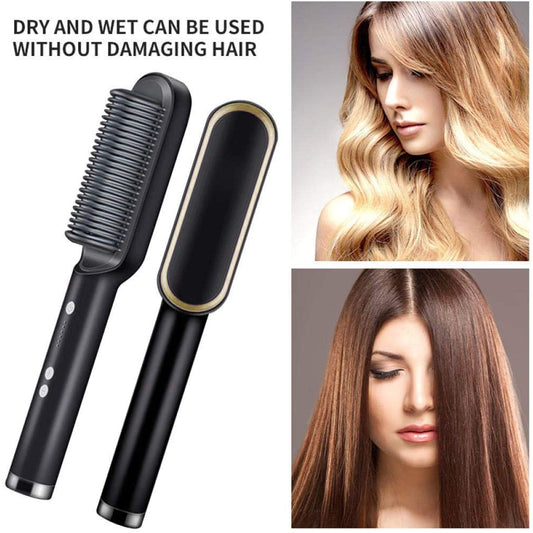 Hair Straightener Used While Massaging Hair Scalps And Head. (X322)