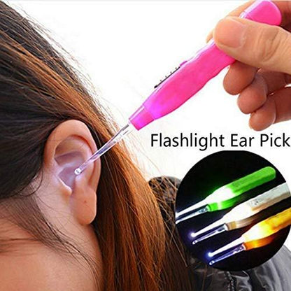 LED Flashlight Earpick with Tweezer (X1048)