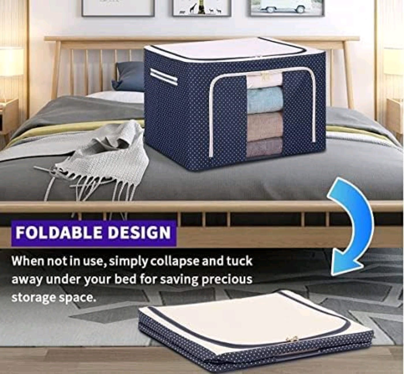 66 LIT CLOTH ORGANIZER BIG SIZE WITH STAND(MULTI COLOR) (YS+X140)
