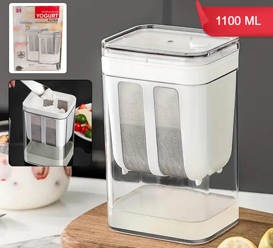 2 In 1 Multifunctional Yogurt Strainer With Storage Container  1100 Ml (1 Set)