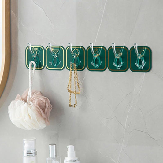 CUTE PATTERN 6 HOOKS STRIP (RANDOM CIL. N DESIGN) (1PC)