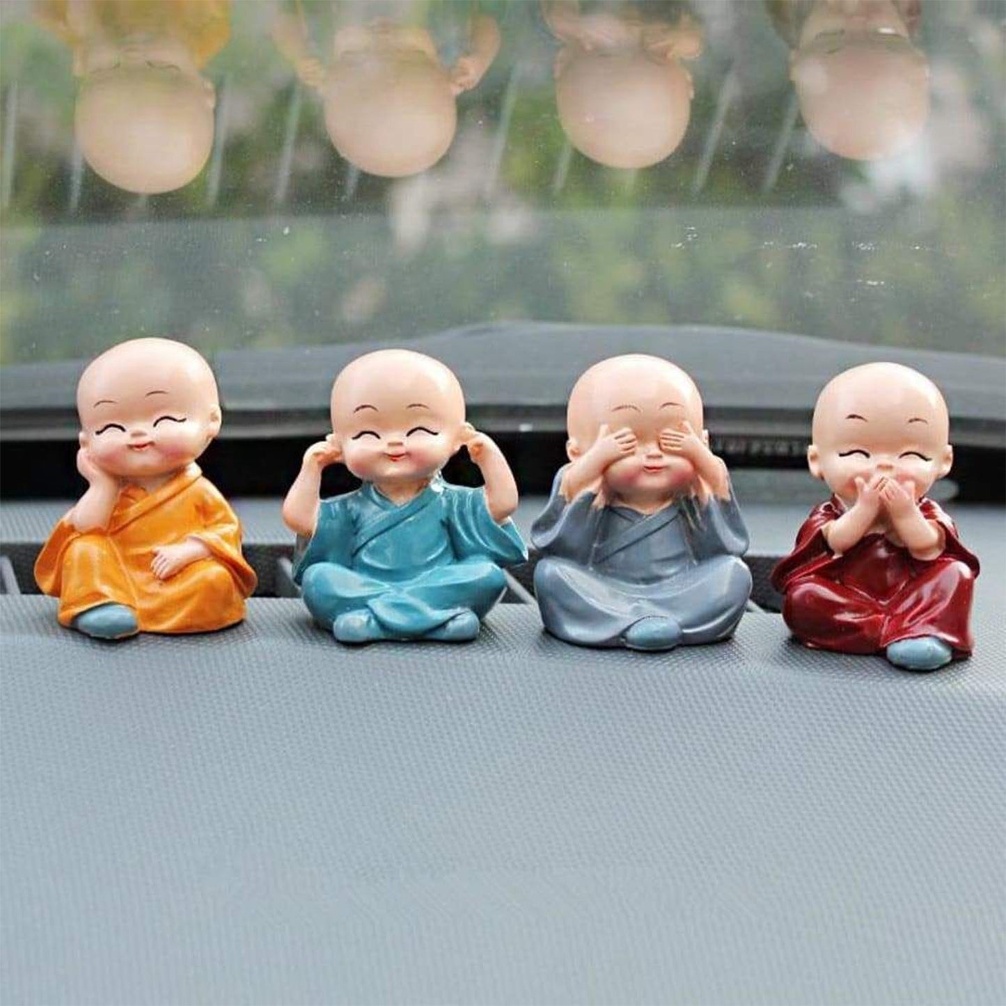 4 PCS BUDDHA MONK STATUE (X513)
