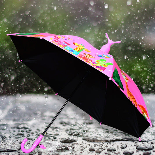 3-fold Sun  Rain Protective Solid Foldable Umbrella (1 Pc)
