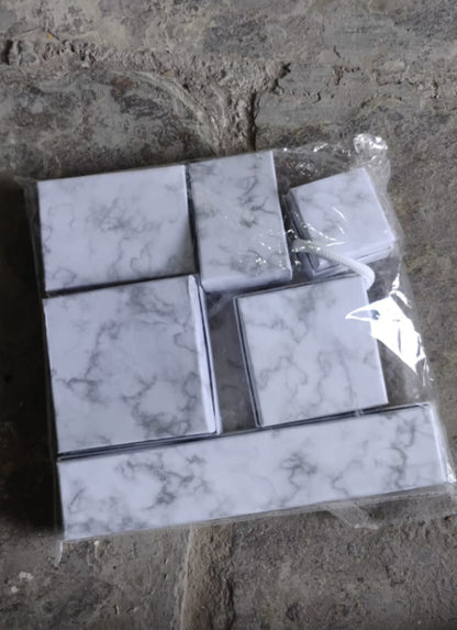 Cardboard Jewelry Boxes Gift Case Small Paper Jewelry Gift Boxes (7 Pcs Set / Mix Size) (X264)