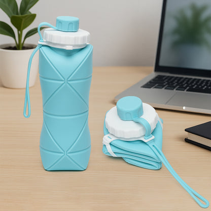 Collapsible Silicone Water Bottle | Random Col | 600ml | 1pc | X3015 |