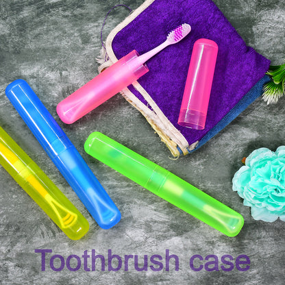 4pc Plastic Toothbrush Cover Anti Bacterial Toothbrush Container- Tooth Brush Travel Covers Case Holder Cases (X1036)
