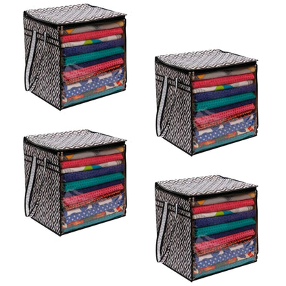 XL SAREE / CLOTH COVER WITH FULL FRONT WINDOW (40*38*33CMS) (RANDOM COL. & DESIGN) (1PC) (YS+X134)