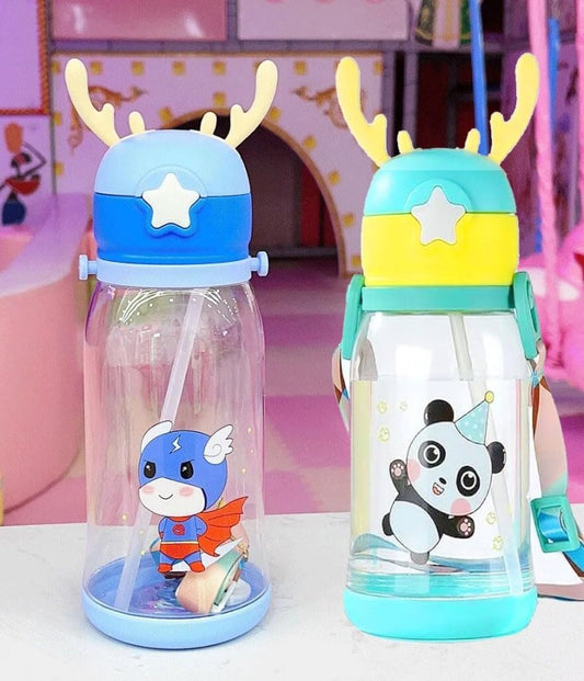 KIDZ WATER BOTTLE WITH STRAW (X886)
