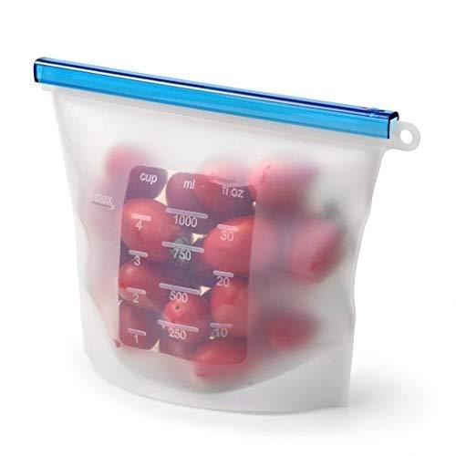 Reusable Silicone Airtight Leakproof Food Storage Bag - 1 ltr (YS+X145)