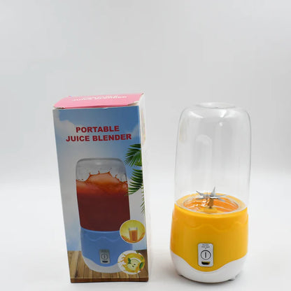 Portable Electric USB Juice Maker 6 blade Blender Grinder Mixer Personal Size, USB Rechargeable Mini Juicer for Smoothies and Shakes with Juicer Cup - 400ml (X1073)