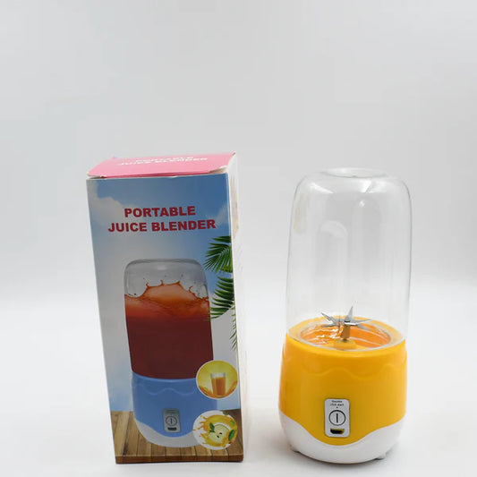 Portable Electric USB Juice Maker 6 blade Blender Grinder Mixer Personal Size, USB Rechargeable Mini Juicer for Smoothies and Shakes with Juicer Cup - 400ml (X1073)