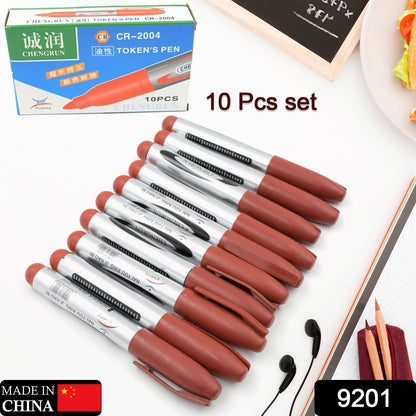 10 Pc Brown Markers & Pens for Whiteboards