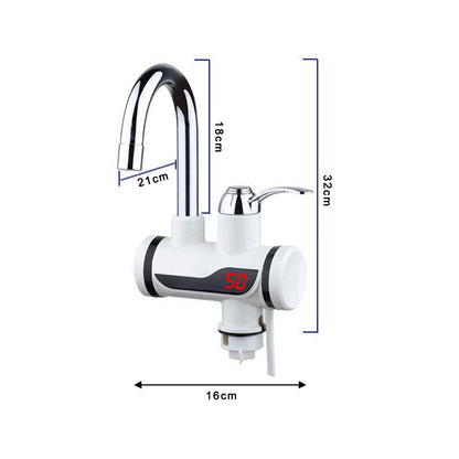 Stainless Steel Led Digital Display Instant Heating Electric Water Heater Faucet Tap (X351)