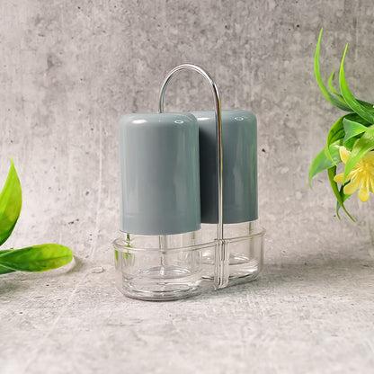 Apex Victory Salt  Pepper Dispenser Set  2 Pcs Acrylic Seasoning Shaker (X1101)