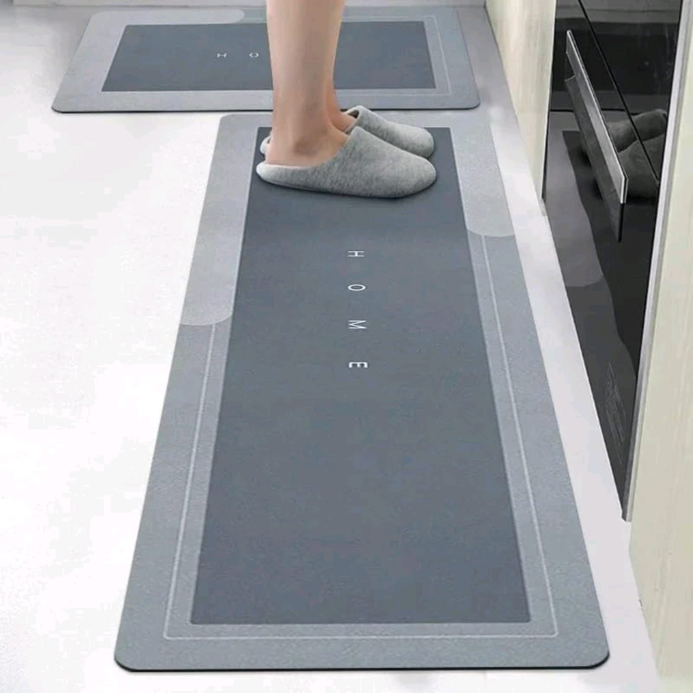 2PC Kitchen 3D Rubber Abstract Floor Mat (39*58)(39*118) (YS+X117)