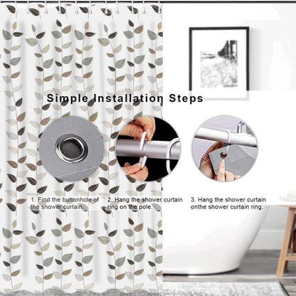 Pvc Shower Curtain ( With 12 Plastic hook ) (YS+X127)