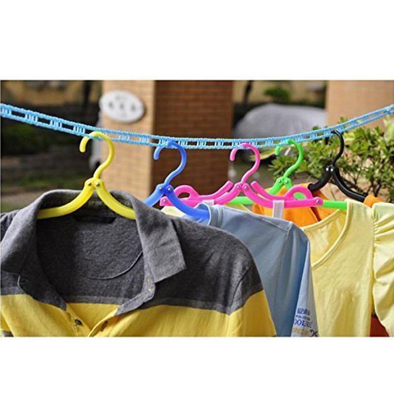 Clothesline Drying Nylon Rope with Hooks  (MKK+X94)