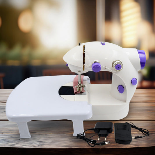 Home Tailoring Sewing Machine With Extension Table Set, Foot Pedal, Adapter Mini Electric Silai Machine, Portable Stitching Machine/Tailoring Machine (X1019))