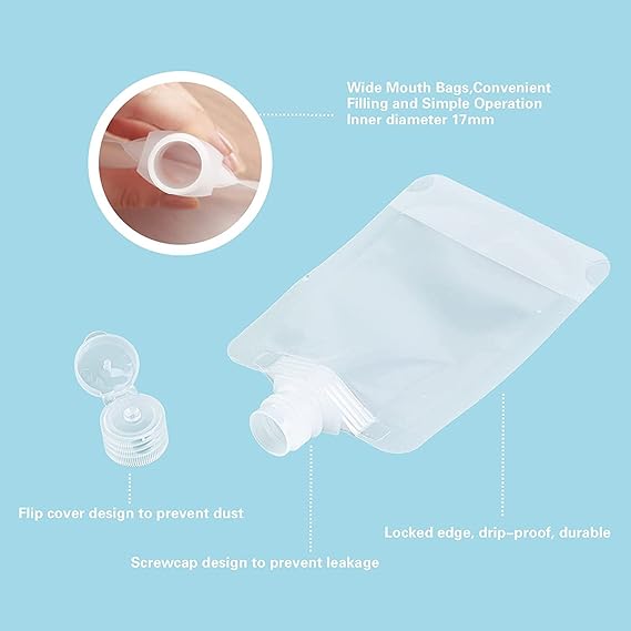 REFILLABLE TRAVEL POUCH 50ML (PACK OF 3PCS) (X398)