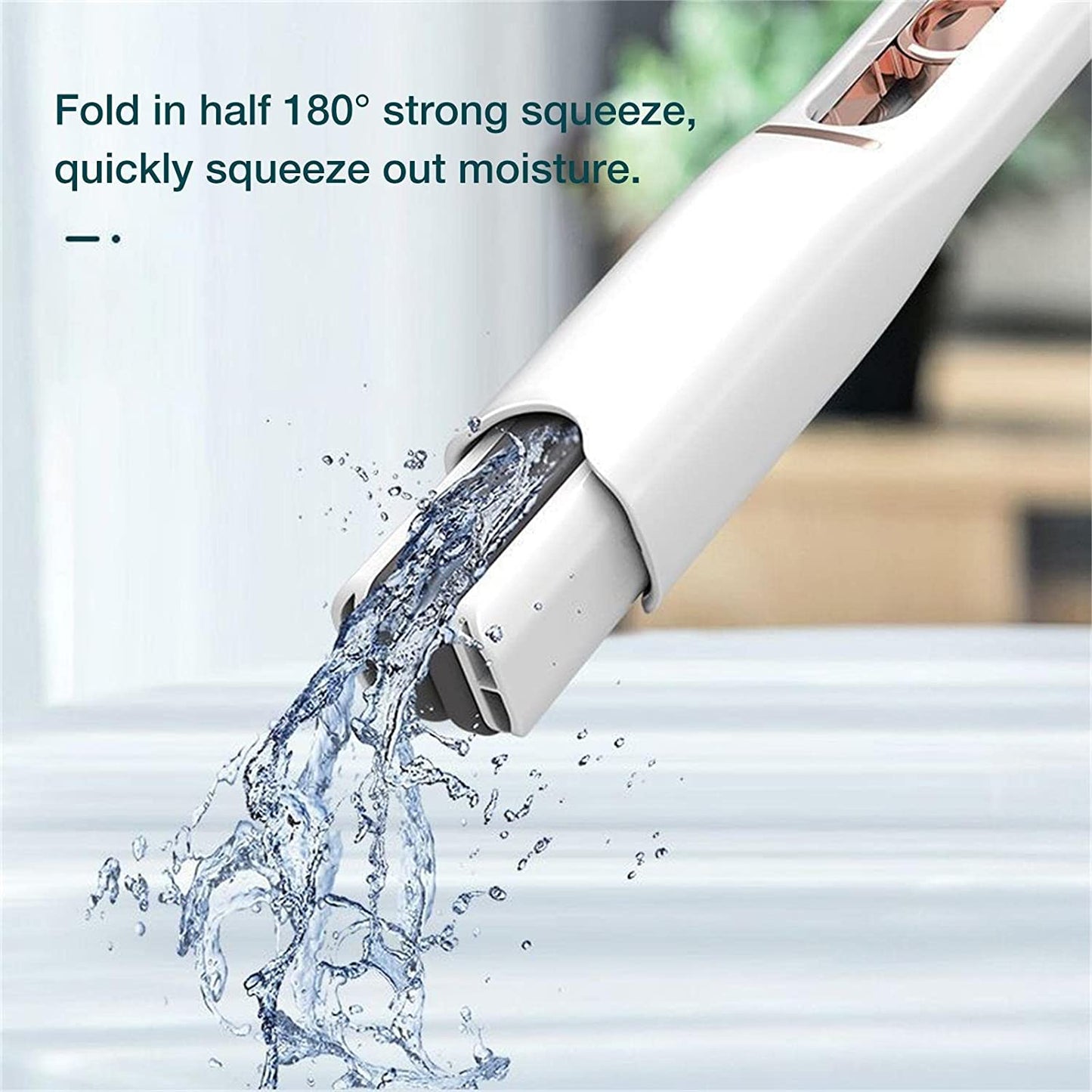 Portable Self-Squeeze Short Mop, Mini Hand Wash-Free Strong Absorbent Mop with 1 Cotton Head (X238)
