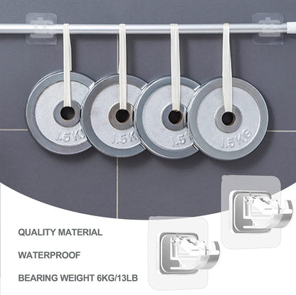 ROD HOLDER, CERTAIN PIPE HOLDER MULTIPURPOSE WALL STICKER (2PC) (YS+X122)