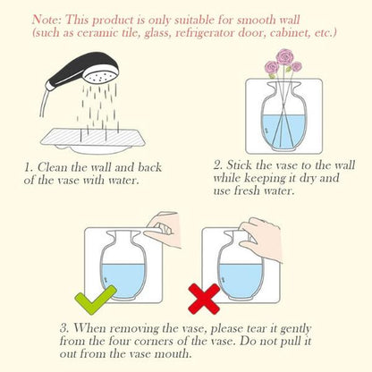 Wall Hanging Silicone Flower Pot Sticker Plant Rack for Decoration  (MultiColour) (X330)