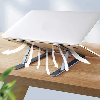 Laptop Stand for Desk | Metal Portable Laptop Stand, with 6 Adjustable Angles | Laptop Riser, Phone, and Tablet Stand | Compatible for All Laptop (X554)
