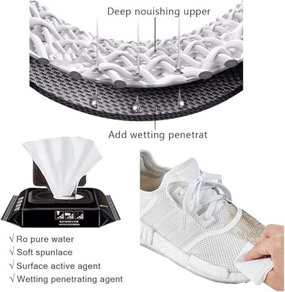 SHOE CLEANING WIPES (80 PCS) (X490)