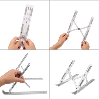 Laptop Stand for Desk | Metal Portable Laptop Stand, with 6 Adjustable Angles | Laptop Riser, Phone, and Tablet Stand | Compatible for All Laptop (X554)