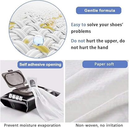 SHOE CLEANING WIPES (80 PCS) (X490)