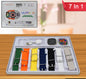 7 In 1 Ultra Smart Watch Combo With Seven Classic Straps  Transparent Screen Guard (1 Set  Mix Color) (MKK-X62)