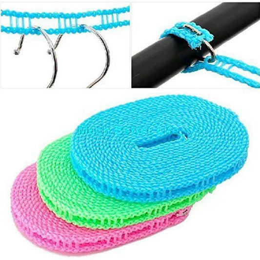 Clothesline Drying Nylon Rope with Hooks  (MKK+X94)